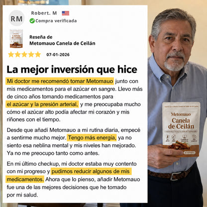 Canela de Ceilán (equivalente a 7200 mg) con aceite MCT